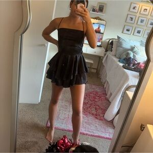 Black formal romper